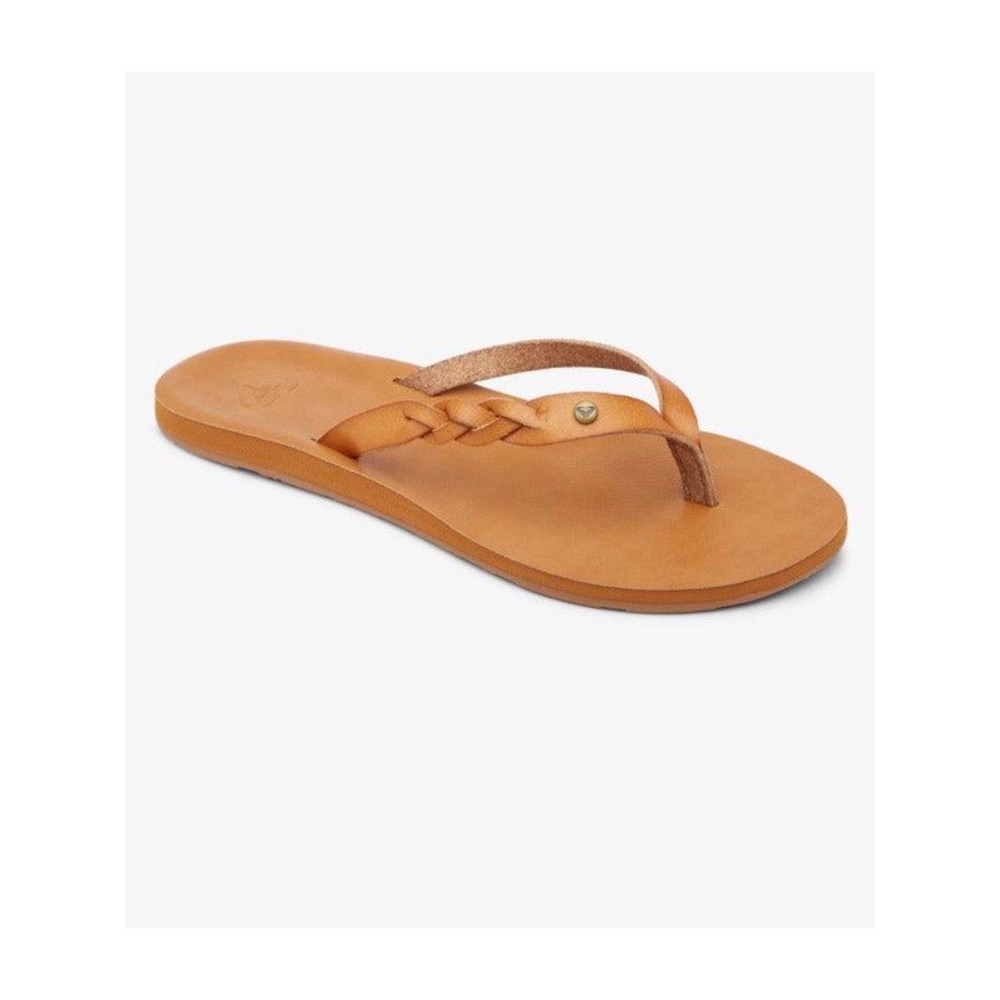 Roxy Liza IV Tan Brown Braided Flip Flop Sandals Womens Size 8 Beach Boho
